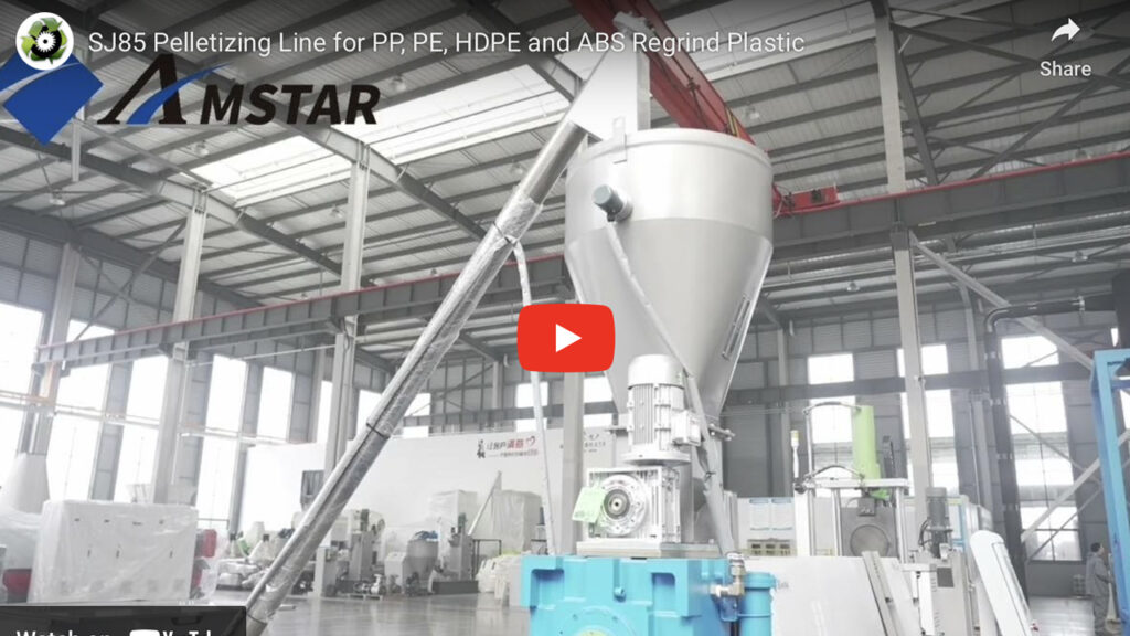 Sj85 Pelletizing Line For Pp, Pe, Hdpe And Abs Regrind Plastics 